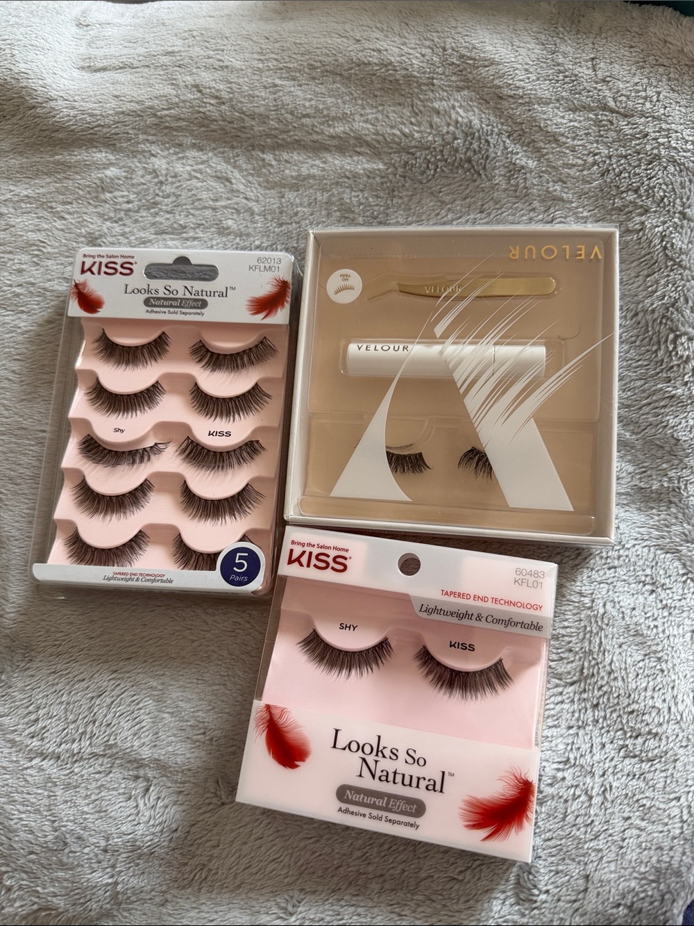 Kiss False Eyelash Variety Pack with Velour Accent Set in Black and White